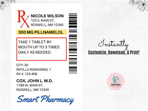 prescription label template|More.